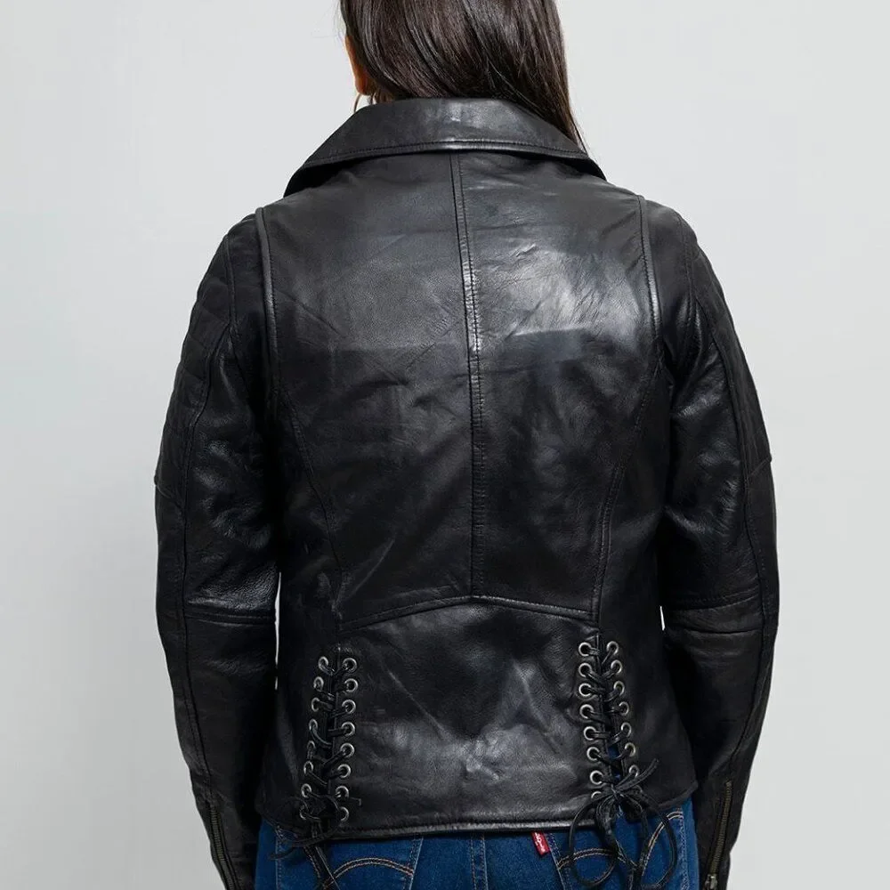 Women Fashion Lambskin Leather Jacket
